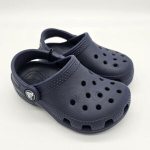 Kids 7c Navy Blue Crocs Sandal Mule Water Shoes Washable Toddler Baby